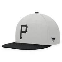 Men's Fanatics Gray/Black Pittsburgh Pirates Glory Days Two-Tone Snapback Hat