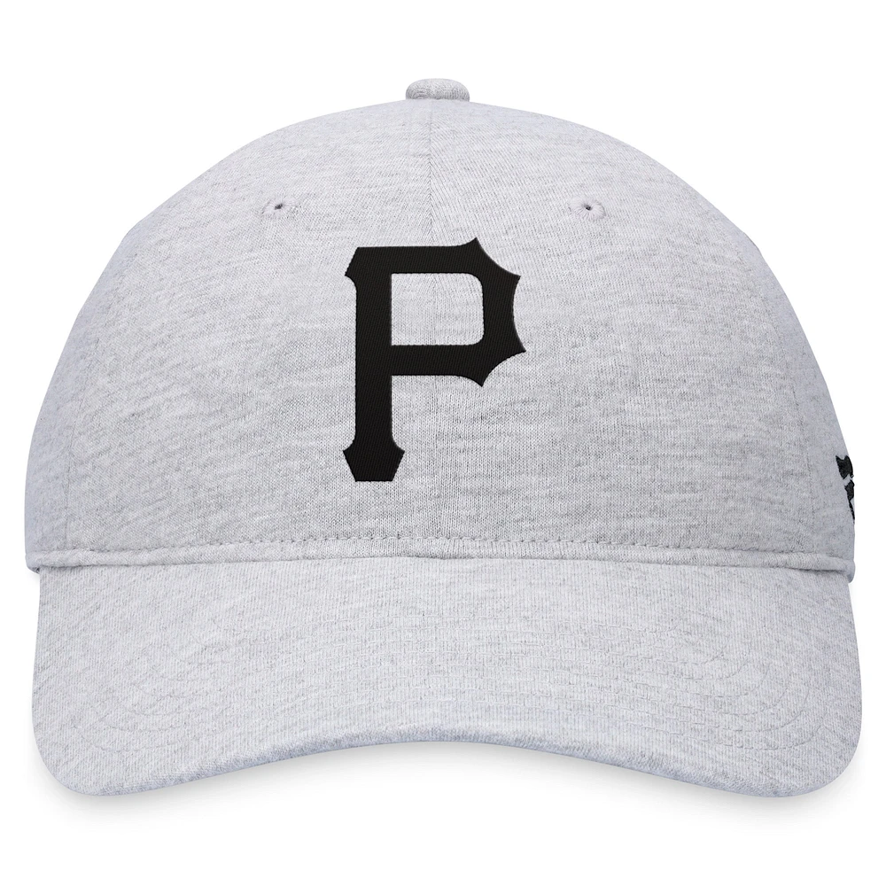 Men's Fanatics Gray Pittsburgh Pirates Logo Adjustable Hat