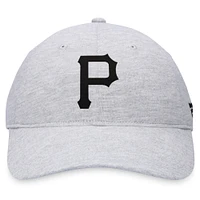 Men's Fanatics Gray Pittsburgh Pirates Logo Adjustable Hat