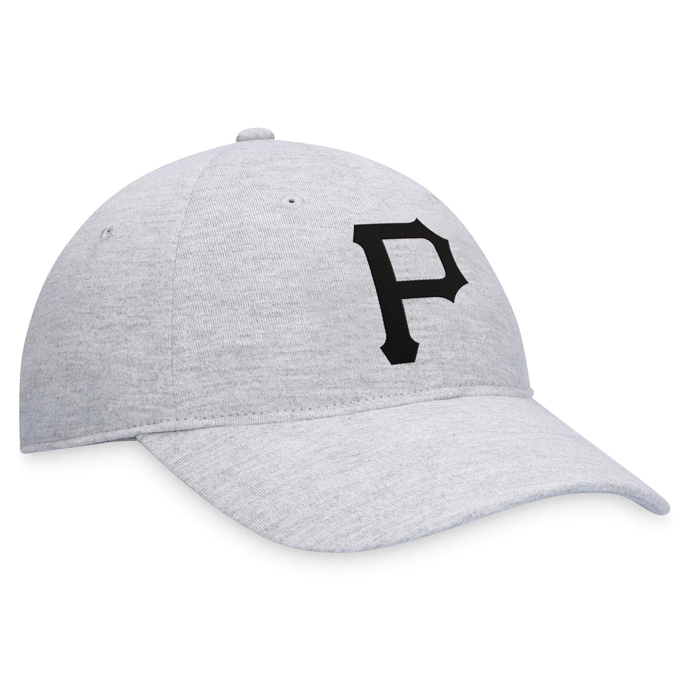 Men's Fanatics Gray Pittsburgh Pirates Logo Adjustable Hat