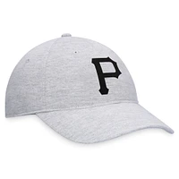 Men's Fanatics Gray Pittsburgh Pirates Logo Adjustable Hat