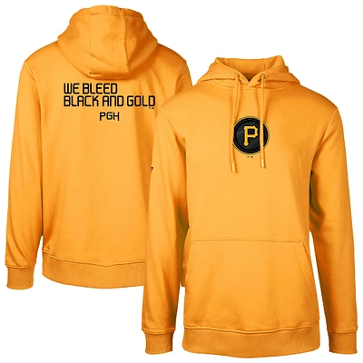 Men's Levelwear Gold Pittsburgh Pirates City Connect Podium Core 2.0 Pullover Hoodie
