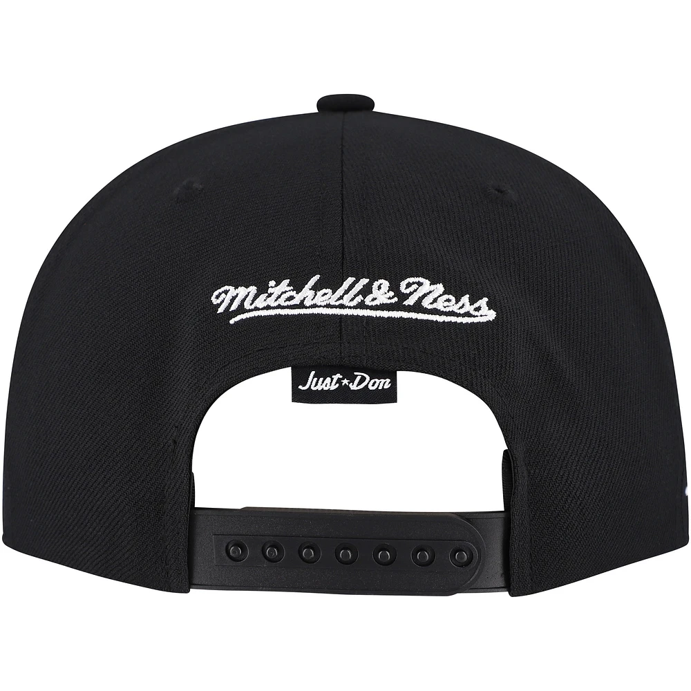 Men's Mitchell & Ness Black Pittsburgh Pirates Just Don x MLB Lux Script Snapback Hat
