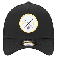 Men's New Era Black Pittsburgh Pirates 9FORTY A-Frame Adjustable Hat