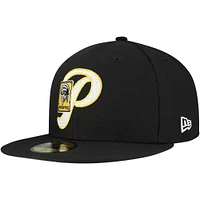 Casquette ajustée 59FIFTY Duo Logo 2.0 des Pirates de Pittsburgh New Era pour homme, noire