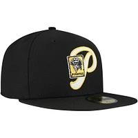 Casquette ajustée 59FIFTY Duo Logo 2.0 des Pirates de Pittsburgh New Era pour homme, noire