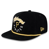 Men's New Era  Black Pittsburgh Pirates Full Circle Corduroy Golfer Adjustable Hat