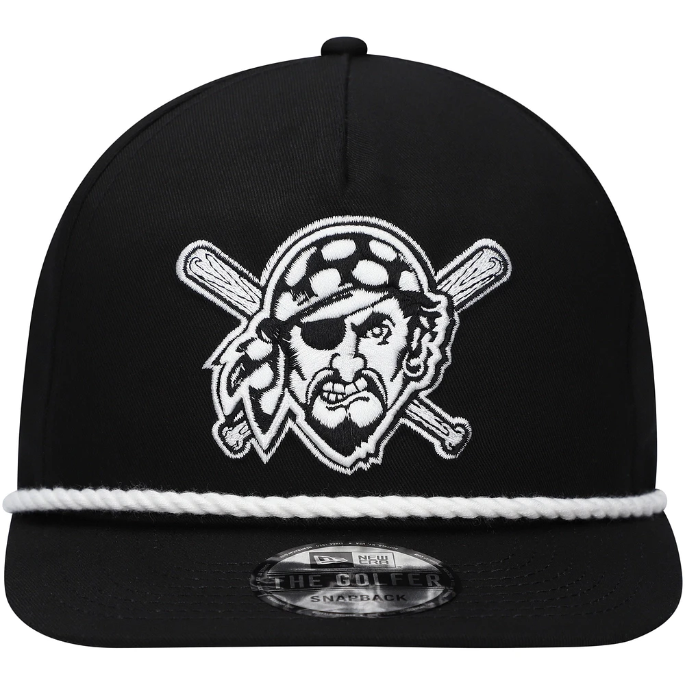 Men's New Era Black Pittsburgh Pirates Golfer Snapback Hat