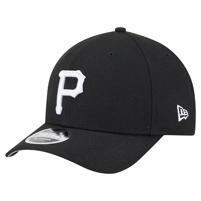 Men's New Era  Black Pittsburgh Pirates Player Replica 9FORTY Adjustable Hat