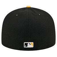 Casquette ajustée 59FIFTY Shadow Stitch des Pirates de Pittsburgh New Era pour homme