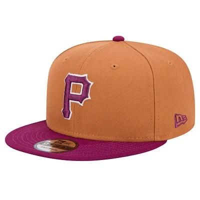 Casquette Snapback bicolore 9FIFTY marron/violet pour homme New Era Pittsburgh Pirates Color Pack