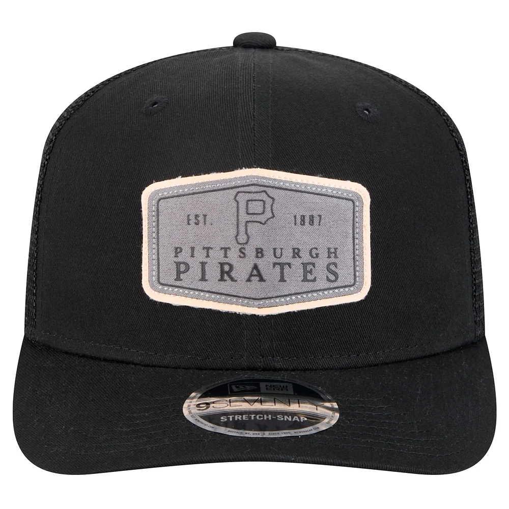 Men's New Era Gray Pittsburgh Pirates Labeled 9SEVENTY Stretch-Snap Adjustable Hat