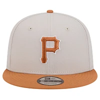 Men's New Era Khaki/Brown Pittsburgh Pirates Color Pack Two-Tone 9FIFTY Snapback Hat