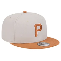 Men's New Era Khaki/Brown Pittsburgh Pirates Color Pack Two-Tone 9FIFTY Snapback Hat