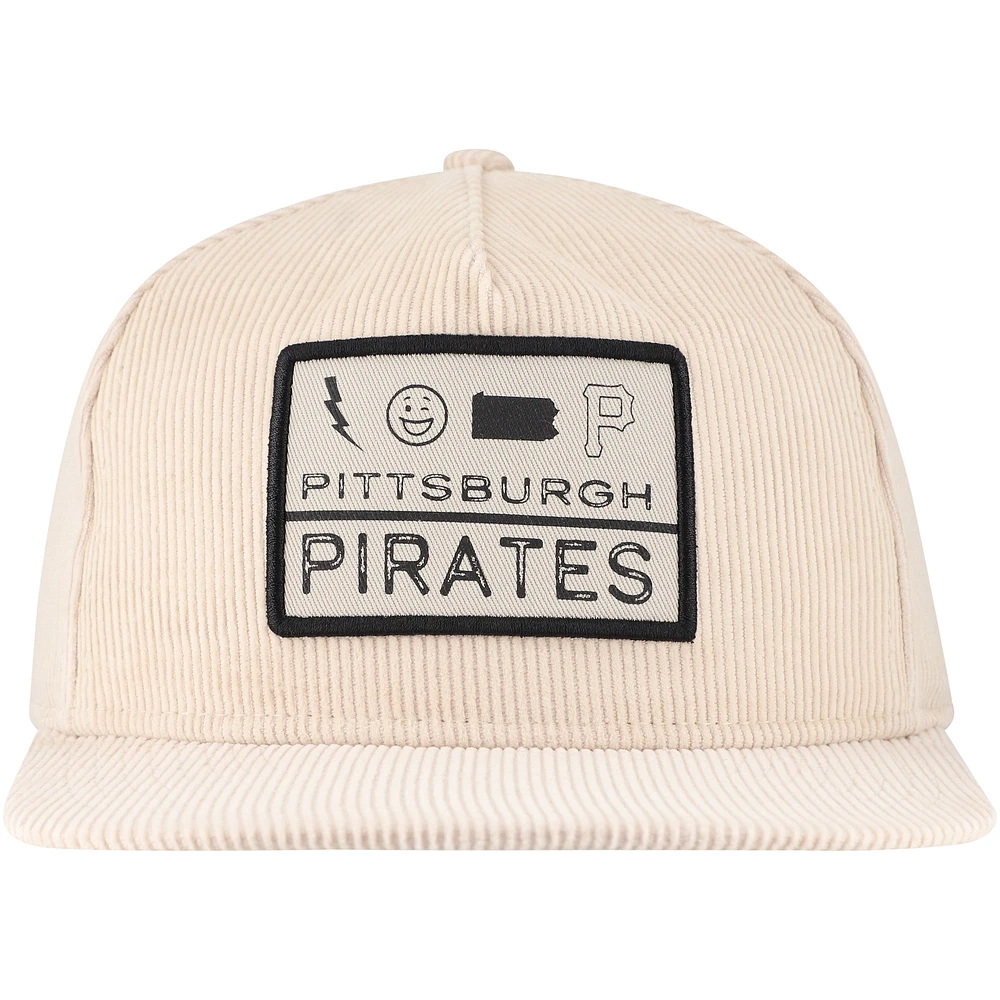 Casquette Snapback de golfeur essentiel d'été des Pirates de Pittsburgh New Era kaki pour hommes