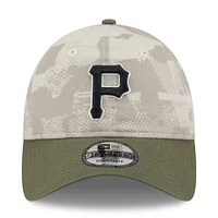 Men's New Era Light Beige/Olive Pittsburgh Pirates 2025 Armed Forces Day 9TWENTY Adjustable Hat