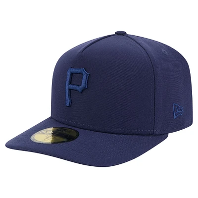 Casquette ajustée New Era 59FIFTY bleu marine avec logo des Pirates de Pittsburgh