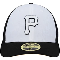 Men's New Era White/Black Pittsburgh Pirates 2023 On-Field Batting Practice Low Profile 59FIFTY Fitted Hat