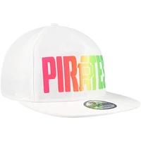 Men's New Era White Pittsburgh Pirates Spring Spectrum Golfer Snapback Hat