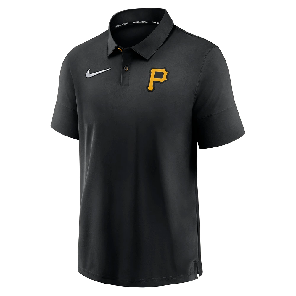 Men's Nike Black Pittsburgh Pirates Authentic Collection Flex Performance Polo