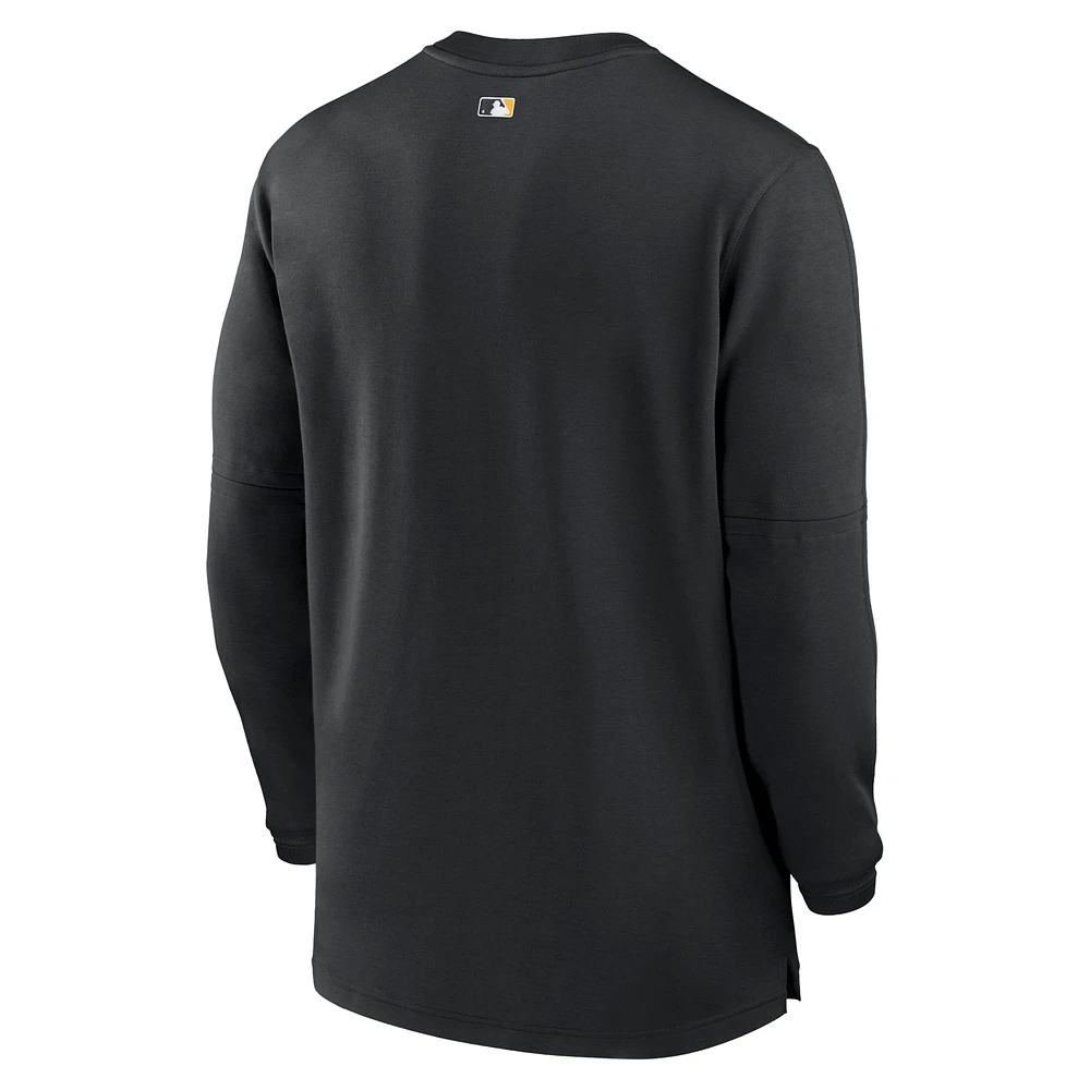 Haut à quart de zip Nike Black Pittsburgh Pirates Authentic Collection Game Time Performance pour homme