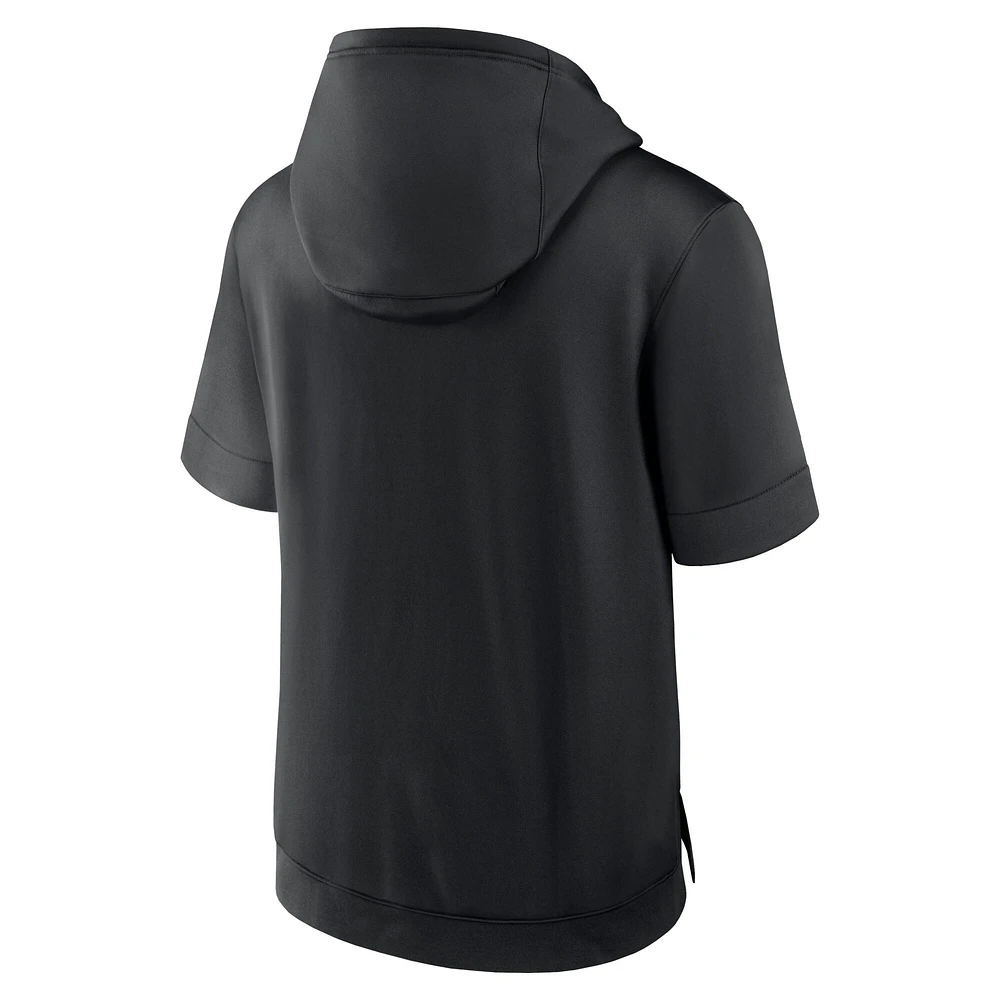 Men's Nike Black Pittsburgh Pirates Tri Code Lockup Short Sleeve Pullover Hoodie