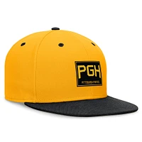 Casquette ajustée Nike Or/Noir Pittsburgh Pirates City Connect True pour homme