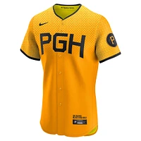 Maillot Nike Gold Pittsburgh Pirates City Connect Elite pour homme