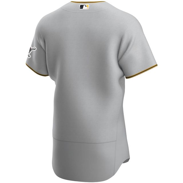 Maillot d'équipe authentique Nike Pittsburgh Pirates Road pour homme, gris