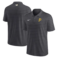 Polo de performance à rayures Victory Nike Heather Charcoal Pittsburgh Pirates Authentic Collection pour homme