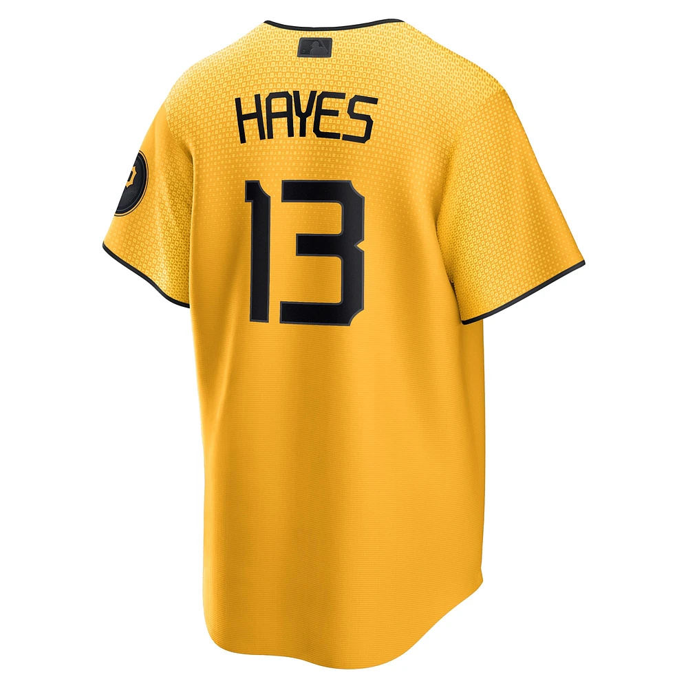 Maillot de joueur réplique Nike Ke'Bryan Hayes doré Pittsburgh Pirates City Connect pour homme