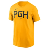 Men's Nike Roberto Clemente Gold Pittsburgh Pirates City Connect Fuse Name & Number T-Shirt