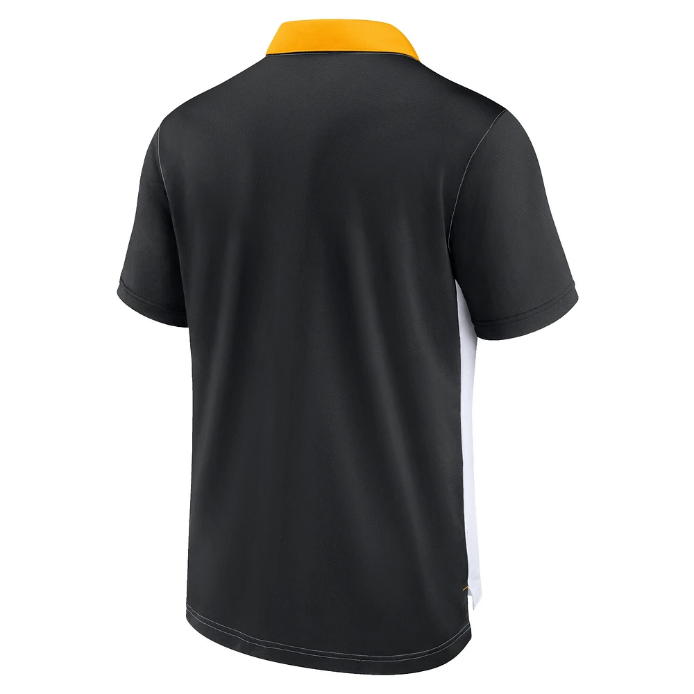 Men's Nike  White/Black Pittsburgh Pirates Rewind Stripe Polo