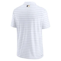 Men's Nike White Pittsburgh Pirates Authentic Collection Victory Striped Performance Polo