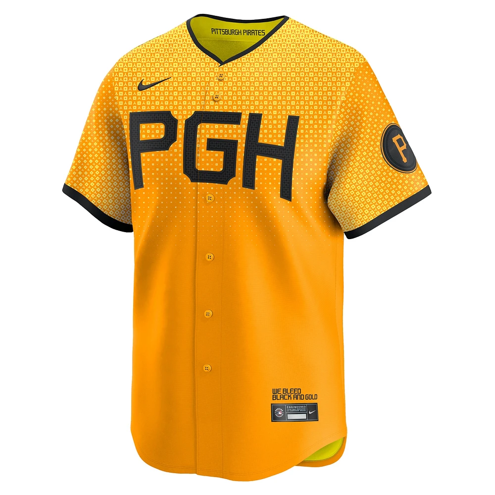 Maillot de joueur Nike Willie Stargell Gold Pittsburgh Pirates City Connect Limited pour homme