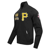 Men's Pro Standard Black Pittsburgh Pirates Area Code Twill Full-Zip Jacket