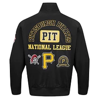 Men's Pro Standard Black Pittsburgh Pirates Area Code Twill Full-Zip Jacket