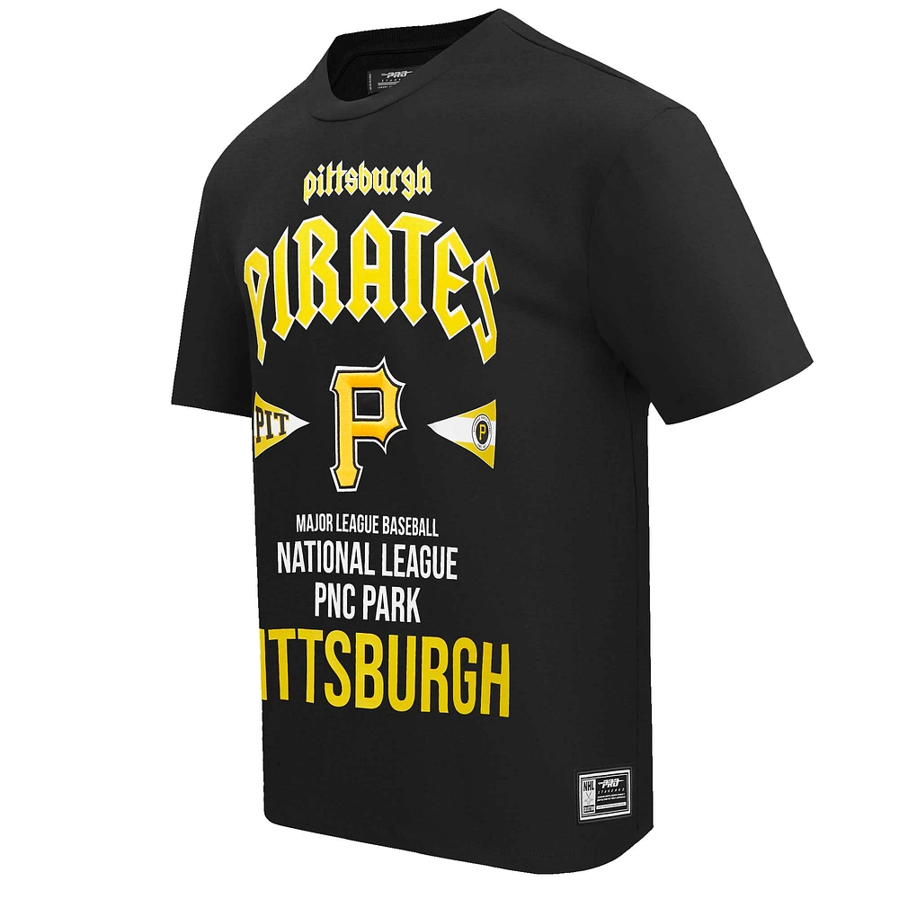 Men's Pro Standard Black Pittsburgh Pirates Oversized City Tour T-Shirt