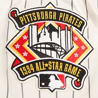 Men's Pro Standard Cream Pittsburgh Pirates Cooperstown Collection Pinstripe Retro Classic Satin Full-Snap Jacket