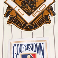 Men's Pro Standard Cream Pittsburgh Pirates Cooperstown Collection Pinstripe Retro Classic Satin Full-Snap Jacket