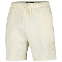 Men's Pro Standard Cream Pittsburgh Pirates Neutral Fleece Shorts