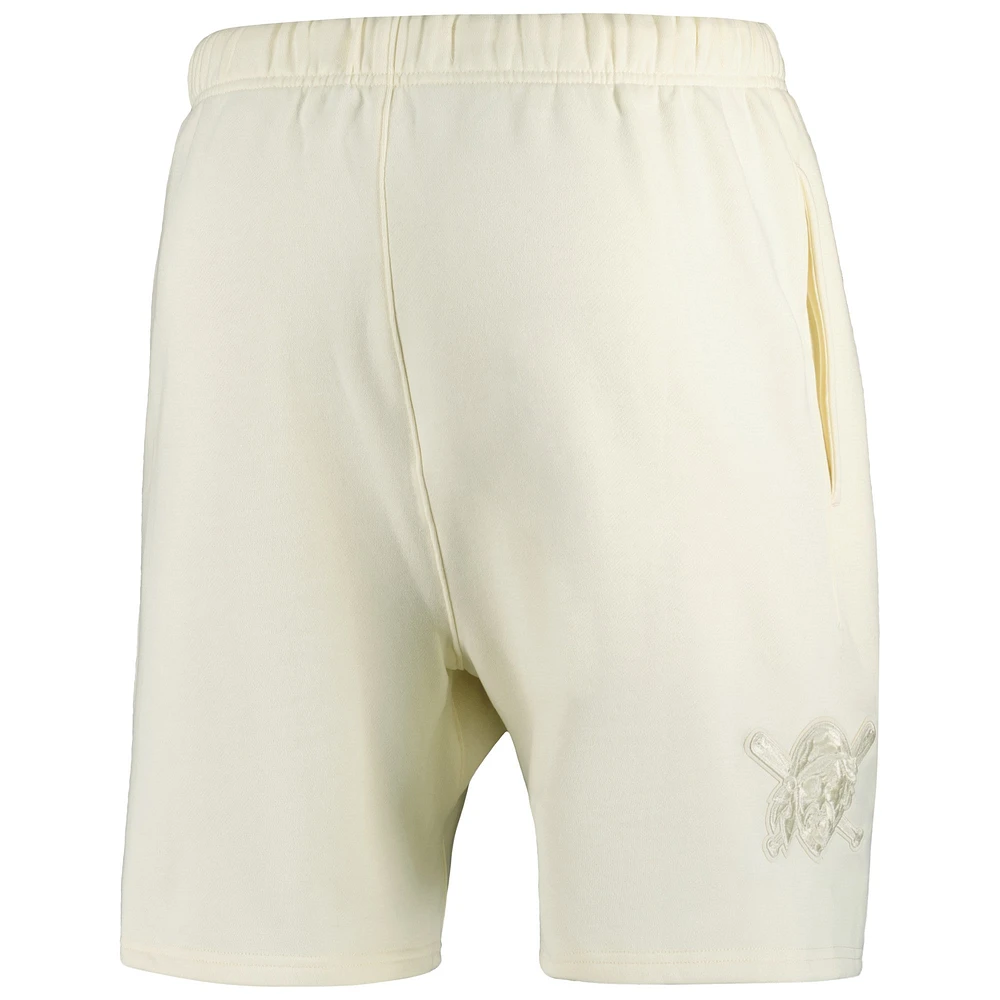Men's Pro Standard Cream Pittsburgh Pirates Neutral Fleece Shorts