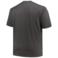 Men's Profile Heather Black Pittsburgh Pirates Big & Tall Weathered Logo T-Shirt