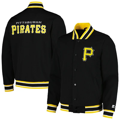 Veste noire à bouton-pression Starter pour hommes des Pirates de Pittsburgh Secret Weapon