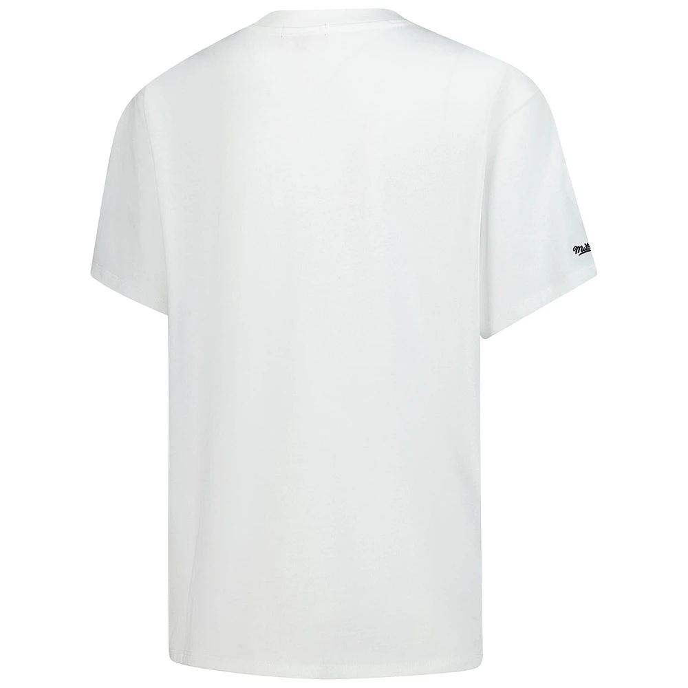 Women's Mitchell & Ness White Pittsburgh Pirates Cooperstown Collection Boyfriend T-Shirt