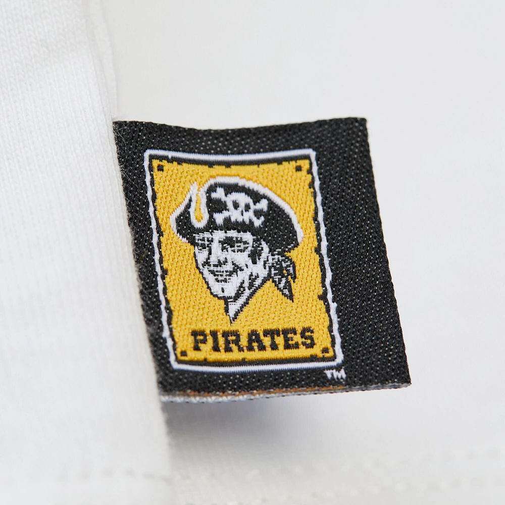 Women's Mitchell & Ness White Pittsburgh Pirates Cooperstown Collection Boyfriend T-Shirt
