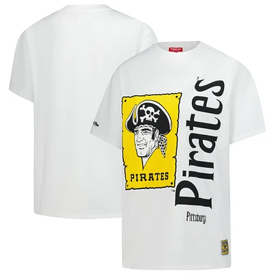 T-shirt blanc pour femme Mitchell & Ness de la collection Cooperstown des Pirates Pittsburgh