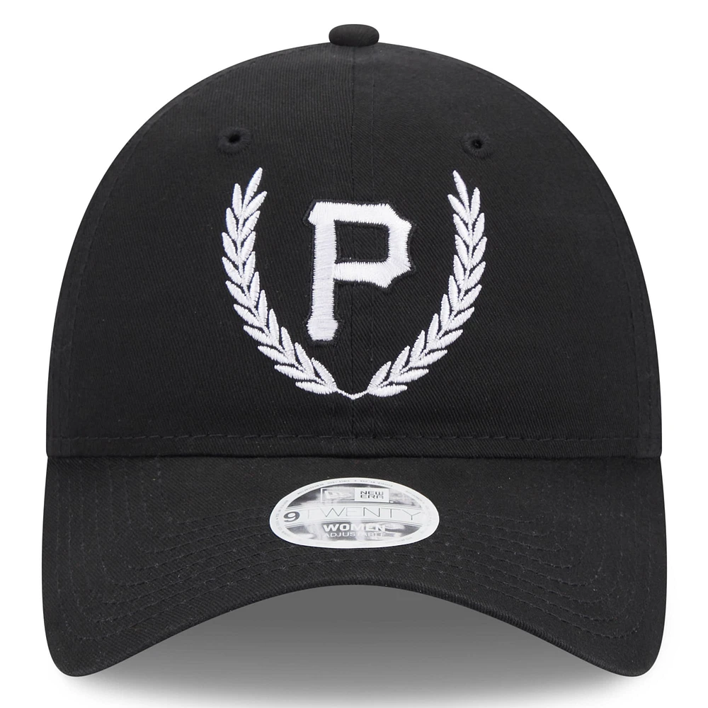 Women's New Era Black Pittsburgh Pirates Leaves 9TWENTY Adjustable Hat
