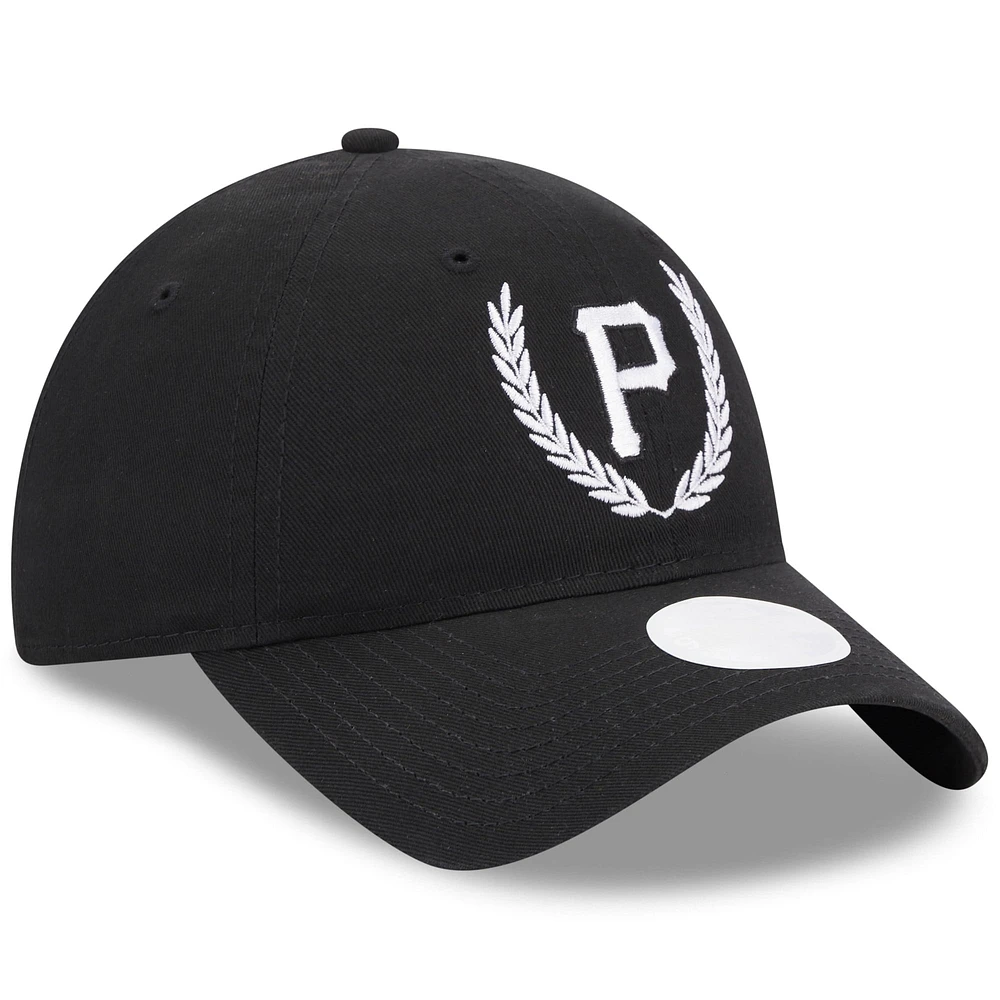 Women's New Era Black Pittsburgh Pirates Leaves 9TWENTY Adjustable Hat