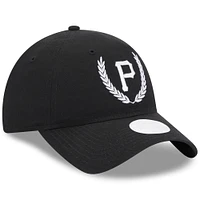 Women's New Era Black Pittsburgh Pirates Leaves 9TWENTY Adjustable Hat